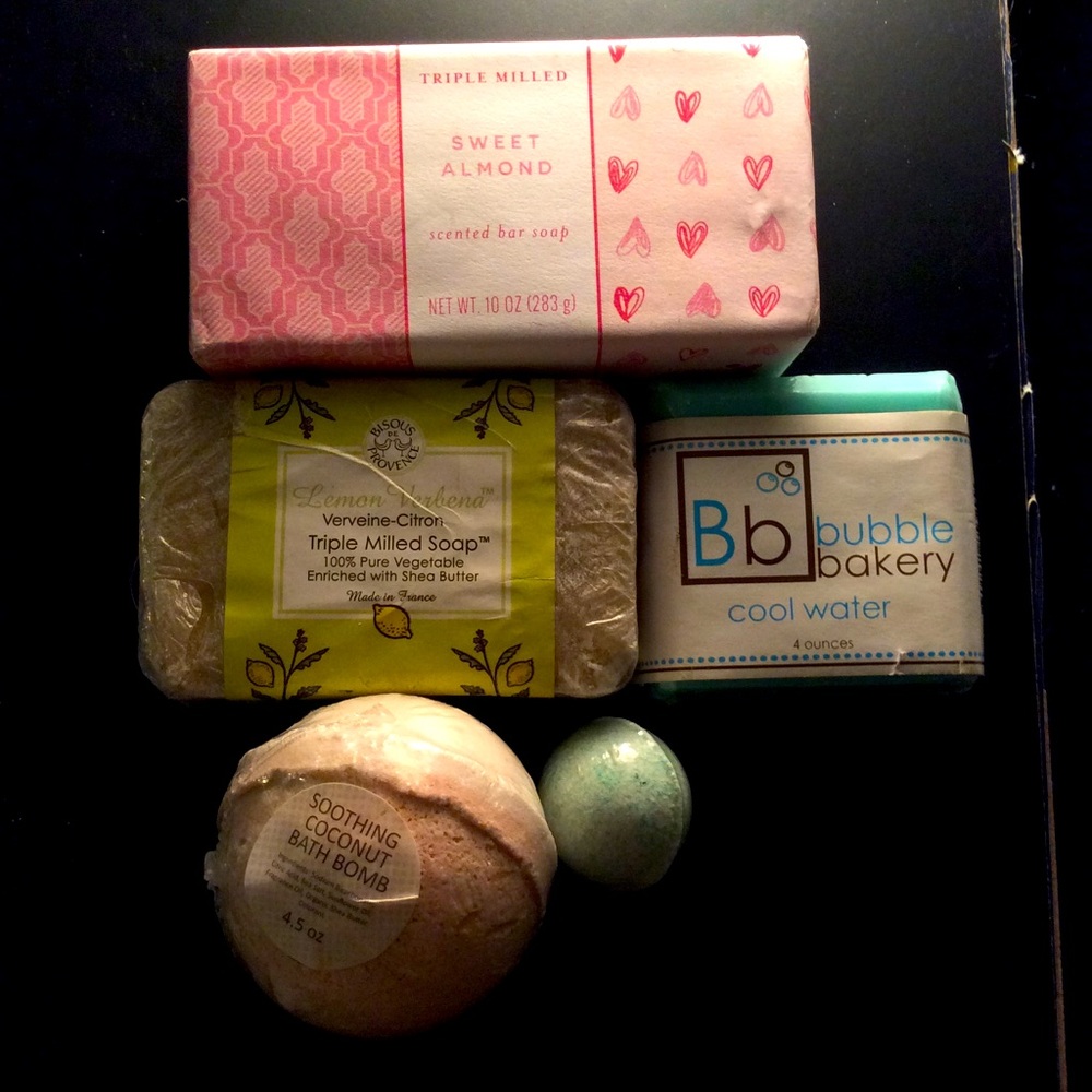 Bath bombs and soap